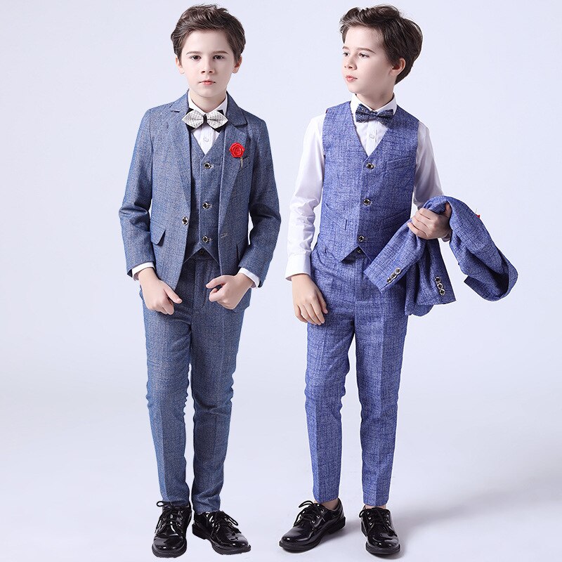 Childrens Formal Photography Dress Flower Boys Wedding Party Performance Costume Kids Graduation Birthday Ceremony S